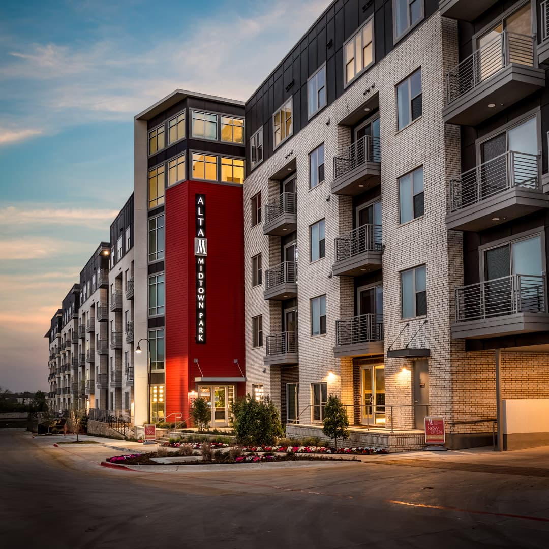 Commercial real estate photography — Alta Midtown Park, Dallas, TX