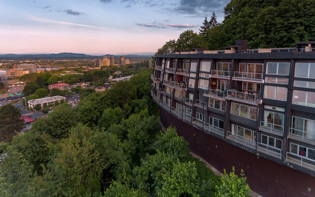 Drone photography — SW Hoffman Ave, Portland, OR
