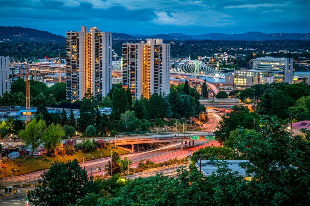 Drone photography — SW Hoffman Ave, Portland, OR