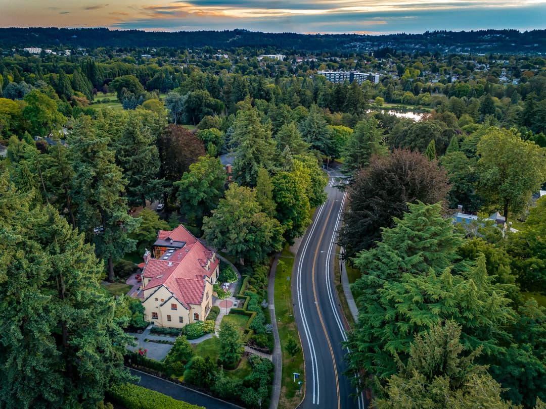 Drone photography — Woodstock Blvd, Portland, OR